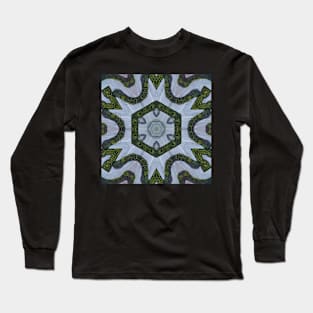 Abstract Sci-fi bio-tech Kaleidoscope pattern (Seamless) 11 Long Sleeve T-Shirt